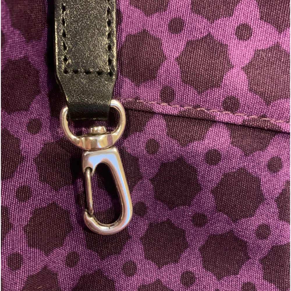 💜💎EUC BRIGHTON Valencia Embroidered Floral Leather Shoulder bag in Grape. - Picture 10 of 16